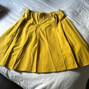 Piazza Siempione Yellow Cotton Skirt